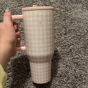 Brand new and never used HydroJug Pink and White Checkered Drinkware